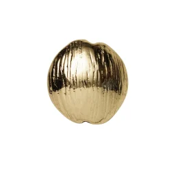 Mellemdel til smykkefremstilling, 1 stk. guldfarvet cirkel Ø15 mm, dybde 8 mm, hul 1,5 mm