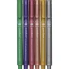 Metallicpenne med kalligrafispidser 0,5–3 mm skrivebredde, 6-pak