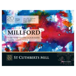 Millford Hard Sizing, fuldlimet akvarelblok GF, CP - 23×31 cm, 20 ark, 300 g/m²