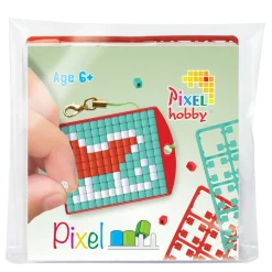 Mini-kit pixelhobby julemandslæde – med nøglering 30×40 mm og 3×144 pixler