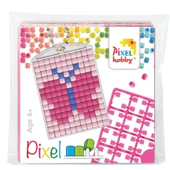 Mini-kit pixelhobby sommerfugl – med nøglering 30×40 mm & 3×144 pixler