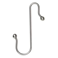 Mini S-kroge af metal med kugleformet ornament 40 stk. Længde 35 mm