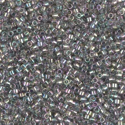 MIYUKI Delica 11/0 grå tr 5g – DB0107 Transparent Grey Rainbow Iris
