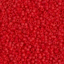 MIYUKI Delica 11/0 mørkerød 5g – DB0753 Matted Opaque Red