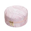 Mønstret rosa smykkeskrin, Ø11,5 cm, højde 5,5 cm.