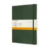 Moleskine Classic Notebook XL (19x25 cm), grønt, blødt omslag – 192 linjerede sider