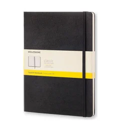 Moleskine Classic Notebook XL (19×25 cm), sort, hårdt omslag – 192 ternede sider