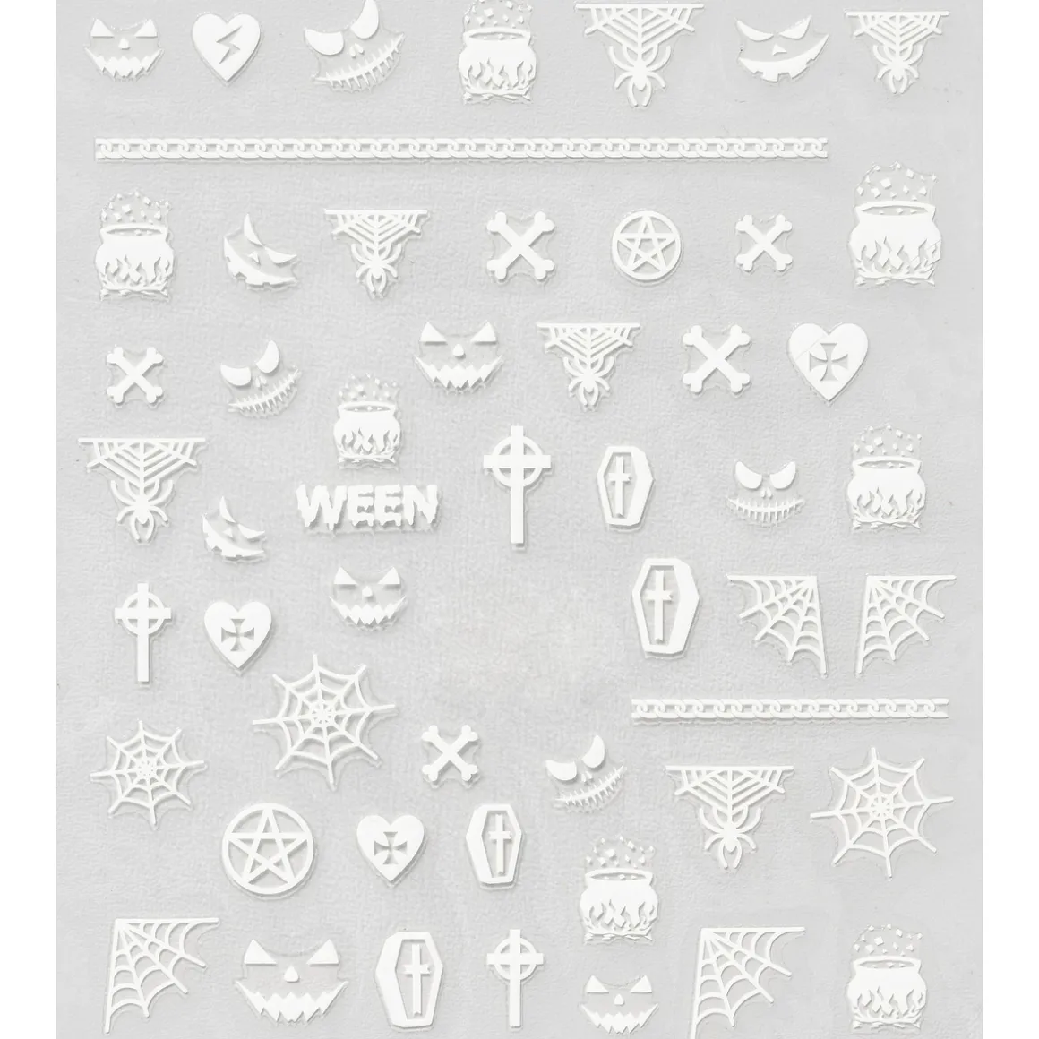 Neglestickers halloween glow – 53 selvlysende og spooky negleklistermærker