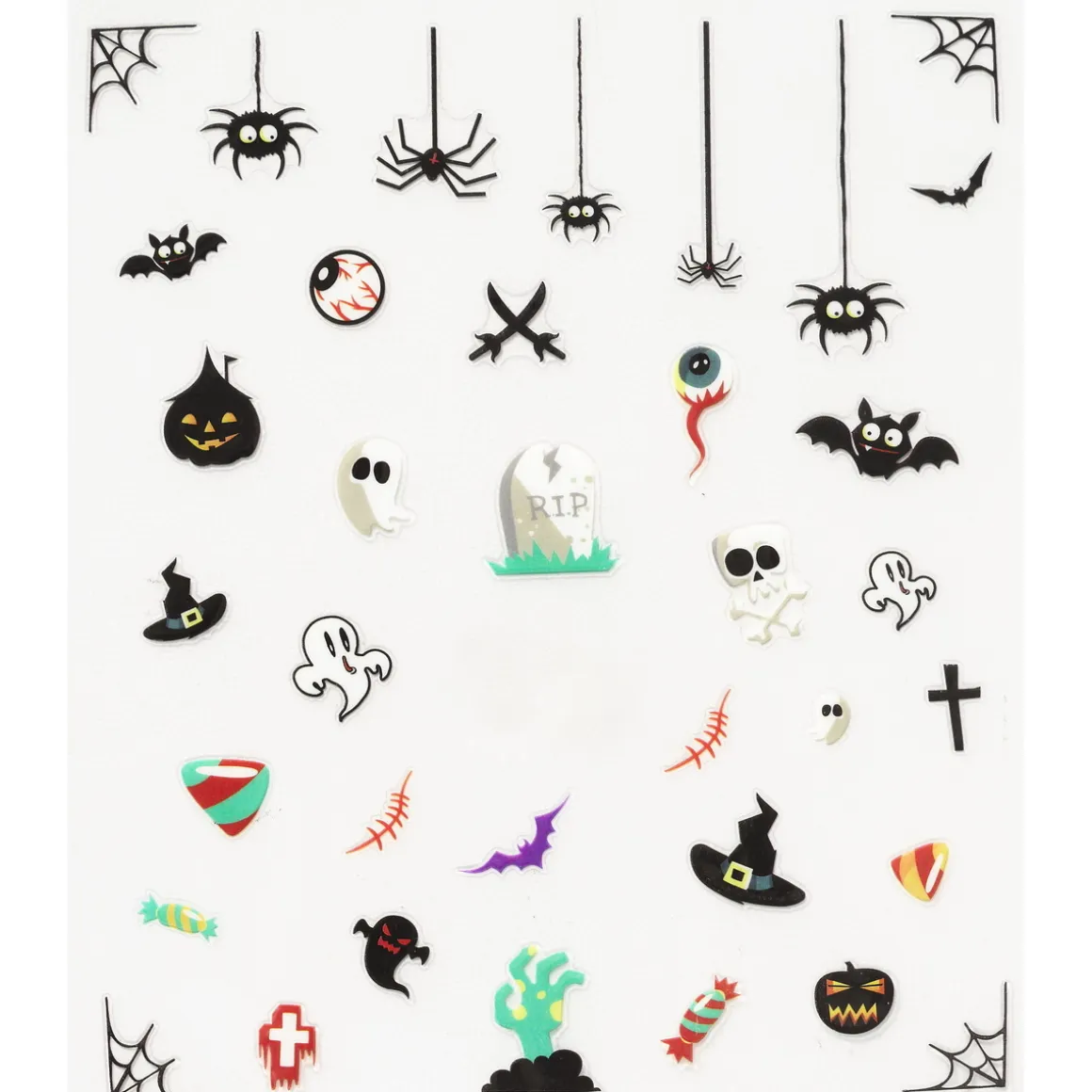 Neglestickers halloween – 36 ækle negleklistermærker med halloweenmotiver