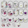 Neglestickers sweet – 19 negleklistermærker med farvestrålende blomster