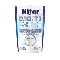 Nitor Tekstilfarve Back to white 400 g – gør gulnede tekstiler strålende hvide igen