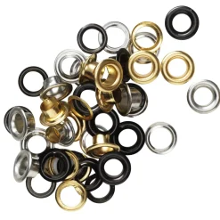Nitter Ø5,5 mm refill, 24-pak. 8 guldfarvede, 8 sølvfarvede og 8 sorte