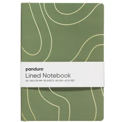Notesbog A5 (148×210 mm), 80 linjerede ark, 80 g/m²