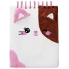 Notesbog den fluffy kawaii kat! 14,5×18,5 cm, 80 hvide ark, spiralryg
