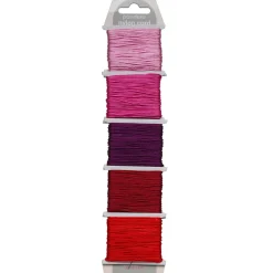 Nylontråd 5x10m 1 mm rosa/rød