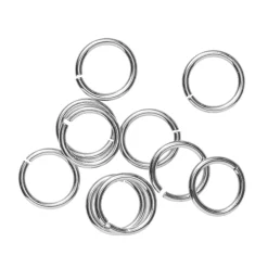 O-ringe Ø5 mm – messing, belagt med 925 sterlingsølv, 10 stk.