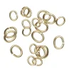 Ovale O-ringe mix 20-pak guldfarvet – 3×4 mm & 5×6 mm, 10 af hver