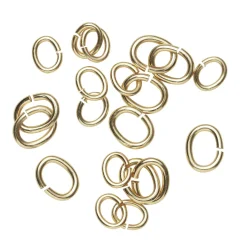 Ovale O-ringe mix 20-pak guldfarvet – 3×4 mm & 5×6 mm, 10 af hver