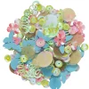 Pailletmix pastel 55 g – forårsfarver med indslag af metallic og iriserende farver