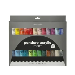 Panduro Acrylic matt set – 24×30 ml med matte akrylfarver