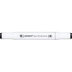 Panduro Colour Marker Brush, penselspids og skråskåret spids – Black 120