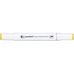 Panduro Colour Marker Brush, penselspids og skråskåret spids – Yellow 34