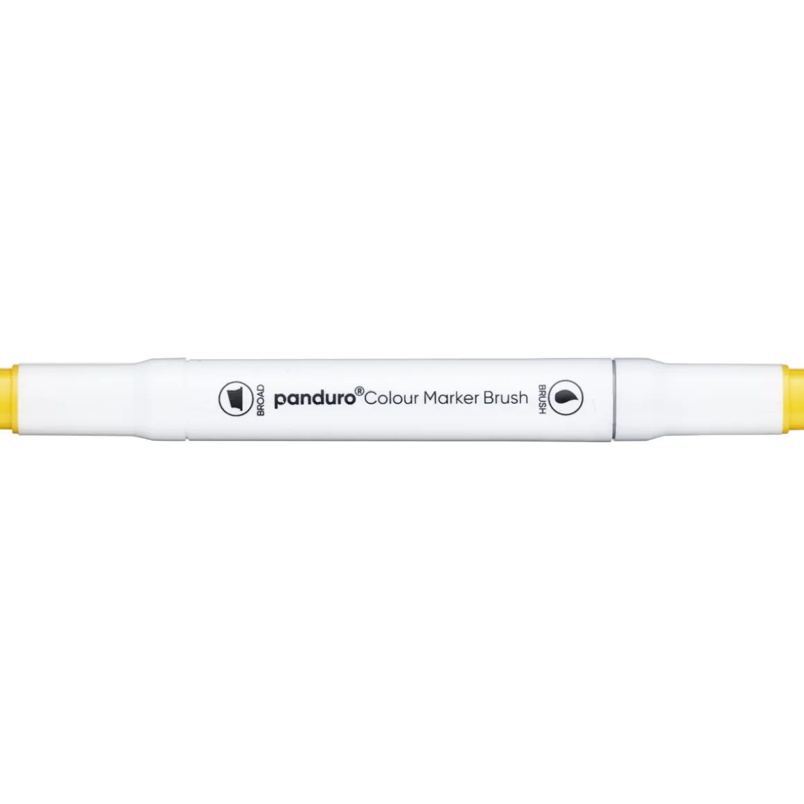 Panduro Colour Marker Brush, penselspids og skråskåret spids – Yellow 34