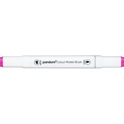Panduro Colour Marker Brush, penselspids og skråskåret spids – Medium pink 137