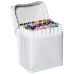 Panduro Colour Marker Brush 48 – twintip-markers med penselspids og skråskåret spids