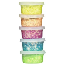 Panduro Dough Glitter 5-pak, 5×20 gram glitrende modellervoks