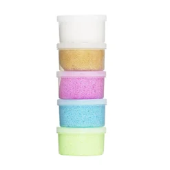 Panduro Pearl Dough 5-pak Glitter, 5×28 gram glitrende perleler