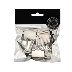 Papirclips sølv 32 mm 5-pak