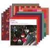 Papirsæt julemix, 63 dobbeltsidet trykte ark, guldmetallic, 30×30 cm, 80 g/m²