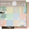 Papirsæt med livlige farver og eventyrdyr – 305×305 mm, 24 ark, 230 g/m²