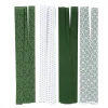 Papirstrimler 32 stk. Klassisk grønt og hvidt tema – strimlerne måler 45×1,5 cm
