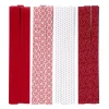 Papirstrimler 32 stk. Klassisk rødt og hvidt tema – strimlerne måler 45×1,5 cm