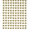 Pearl stickers gyldne hjerter – 240 kærlige perlestickers. Ø7 mm