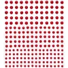 Pearl stickers rød – 420 rødt skinnende perlestickers. Ø4, 5, 6 mm