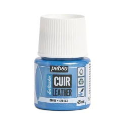 Pebeo Cuir Leather Duochrome 45 ml læderfarve, farver også PU-læder – blå & grøn
