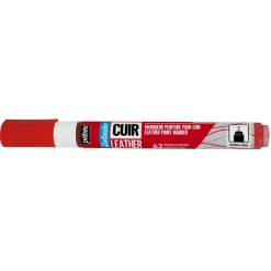 Pebeo Cuir Leather Læderfarvemarker – Rød