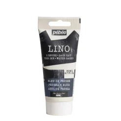 Pebeo Lino Ink 80 ml, vandbaseret linoleumsfarve – Prussian Blue