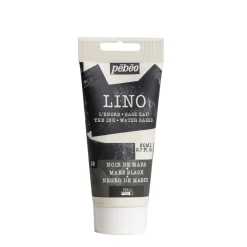 Pebeo Lino Ink 80 ml, vandbaseret linoleumsfarve – Mars Black