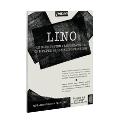 Pebeo Lino Paper Block A4 (210×297 mm), papir til linoleumstryk, 30 ark, 105 g/m²