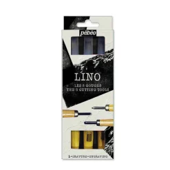 Pebeo Lino Toolset 3, skæreværktøj i tre varianter til linoleum og træ