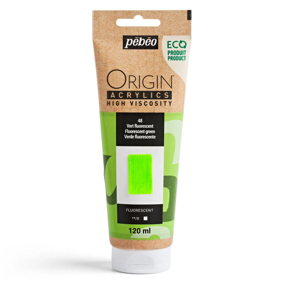 Pebeo Origin Acrylics akrylfarve 120 ml Fluorescent green 48