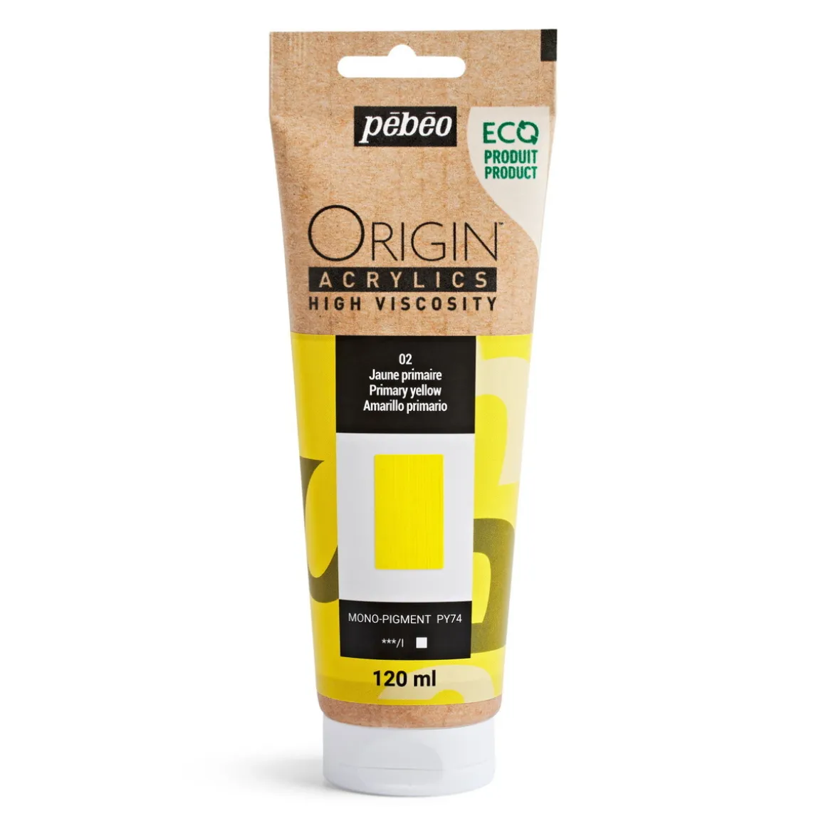Pebeo Origin Acrylics akrylfarve 120 ml Primary yellow 02