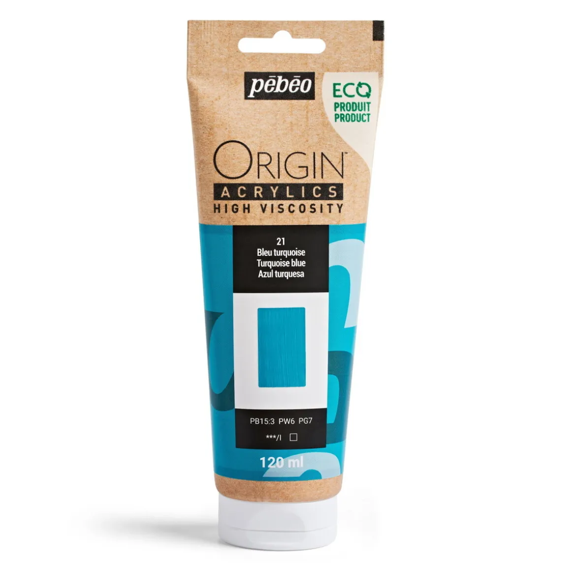 Pebeo Origin Acrylics akrylfarve 120 ml Turquoise blue 21