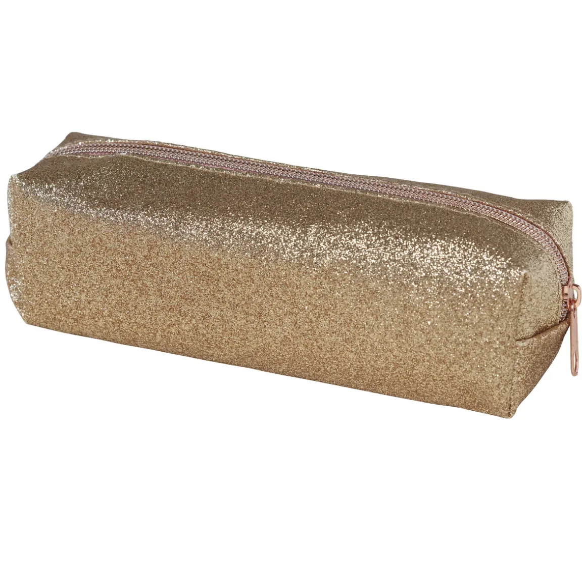 Penalhus med masser af guldglitter, 20×6×6 cm