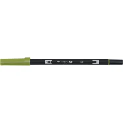Penselpen Tombow ABT Dual Brush Pen Dark Olive 158
