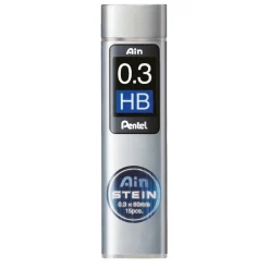 Pentel blyantstift refill – 0,3 mm HB. Indeholder 15 stifter.
